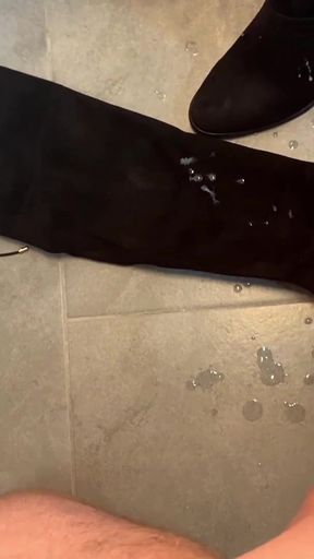 Cum on Step Moms High Heels