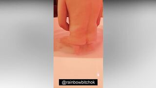 Im fuck stick-screwing my butt in the jacuzzi.