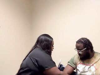 CONCUPISCENT big beautiful woman DR GETS FIRED FOR SUCKING JOCK AT WORK