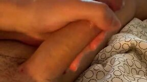 Thin fit guy strokes huge pecker