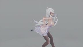 Mmd Brown Eyed Girls; Sheer Dress; See-through Heels; Black Stockings