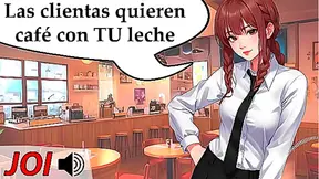 Cum nonstop at the sex cafe JOI hentai in Spanish