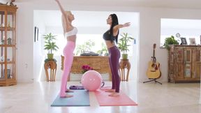 Romi Rain And Riley Steele - And Lesbian - Blonde - Brunette - Face Sitting - Masturbation - Mature - Yoga Sex -hustlr