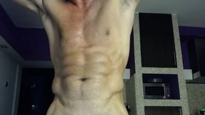 Muscle Guy Flexes, Shows Off Body