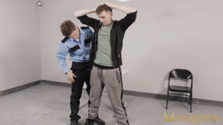 Blowjob, masturbation, bareback, family, muscle &#8211; policewoman Jack Hunter and Michael Del Ray with large dicks assfucking