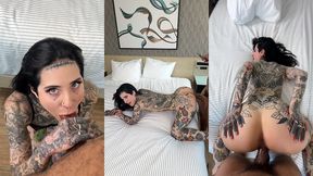 awlivv pov tatted goth slut gets filled with bbc - flightlifexxx