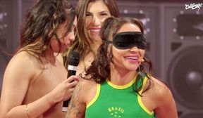 rafaela lima and her naughty friends have an orgy on a famous tv show in brazil
