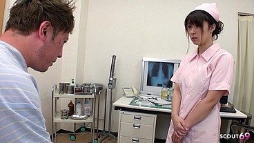 Big Boobs Japanese Nurse seduce to Creampie Fuck by Patient in uncensored JAV Porn