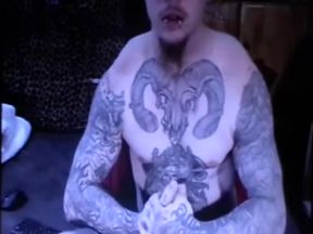 sexy tatted big fat cock edger