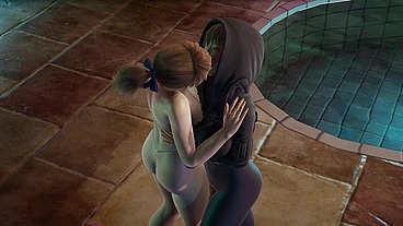 Kasumi x Futanari phase 4 in pool