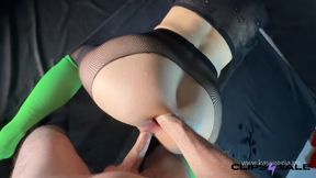 Twisting and fisting until I squirt on his cock...