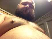 gloved belly exploration