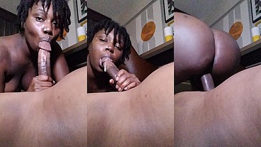 Random DarkChocolateBarbie clip riding big dick on vacation