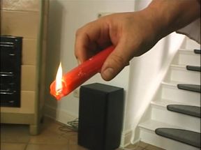 Humiliating candle dripping