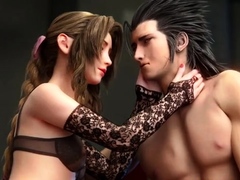 Threesome with Aerith, Zack and Cissnei