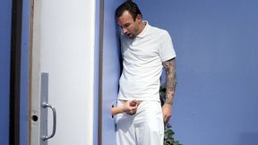 Kristina Shannon gives handjob to Alex legend through the gloryhole