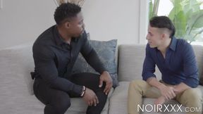 Chiseled DeAngelo Jackson halts his deep ass fucking after he sprays his man juice