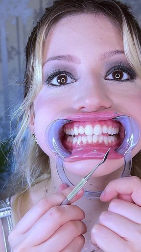 Teeth Fetish Extreme Close-up Dental Examination