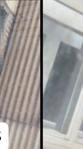 I go out on the balcony with my big uncut soft cock hanging... I'm sure someone is watching me...   Clip 1