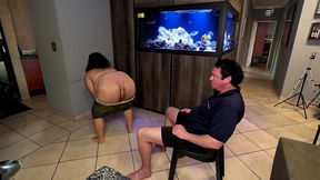 stripping for a white guy and sucking his dick