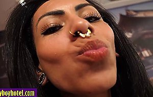After amazing blowjob guy fucked shemales tight asshole so deep and hard