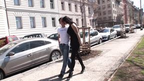 Bisexual duo selects a rugged guy from the street for a three-way encounter!