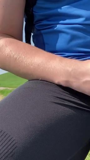 Stunning moment from "Bike tour in tight pants with hard cock"