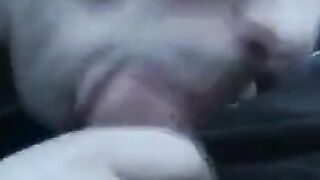 Car Blowjob with a Twist: I Cum in His Mouth!