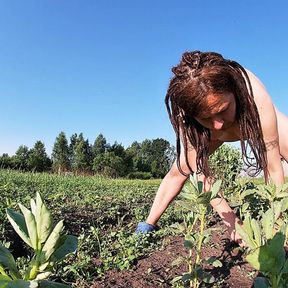 Farmer&#039;s Wife Masturbates in the Field