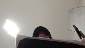 tied to a chair, blindfolded, gagged and fucked in every hole with anal creampie