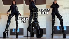 You're under My Boots: Giantess Crush POV
