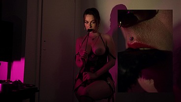 Gail Bates homemade BDSM photo shoot behind the scenes