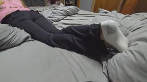Chrissy sock play on slaves pillow pt 2