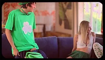St. Patrick's Day Fantasy: Petite Girl & Friend Deliver Double Blowjob to Leprechaun
