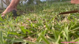 German Crazy Camgirl Lenifetish NS in Neighbor's Garden Pippi