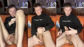 hand pump session builds to uncontrollable twink cum