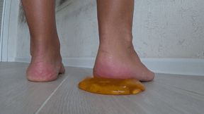 Yellow slime on my heels d