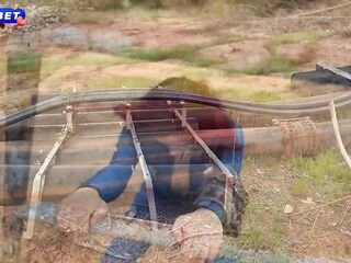 Fallout Cosplay - Redhead Dweller of Shelter 33 Coarse Screws with Stranger untill Facial