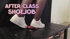 School Friend After Class Shoejob in Dirty Adidas White Sneakers (45 Degrees Version) - TamyStarly - Cock Balls Crush Trample, CBT, Trampling, Bootjob, Stomping