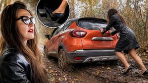 IRINA WAS STUCK IN THE FOREST IN THE MUD ON THE WAY TO WORK version 2 cam full video 24 min 1080