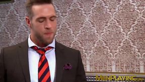 Hardcore anal drilling with two classy dudes in nice suits