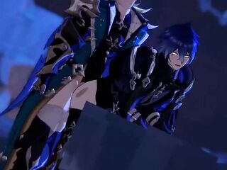 Flins drilled By Varka - Genshin Impact Animation Queer