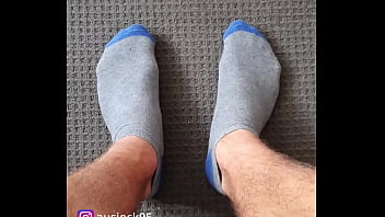 Taking off sweaty socks