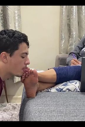 Kiffa Ignores Foot Slave While He Licks Worship Her Feet