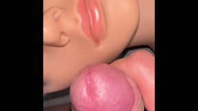 I'm trying to cum on the mannequin's face.