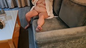 Aunty Relaxes Reading Your Filthy Comments and Messages