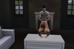 My neighbor fucked me after his big dick daddy bear animation left me dripping