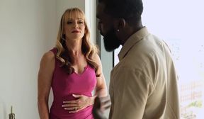 blonde uses her own milf ass to teach a bbc to fuck ass