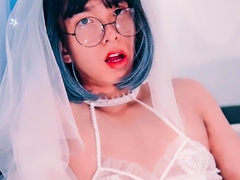 Shemale tranny enjoying solo masturbation