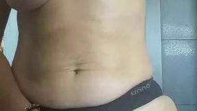 stripping with big boobs and masturbating